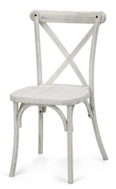 Wood X Back Back Chair - White Wash