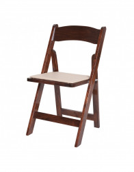 Garden Padded Folding Chair - Fruitwood