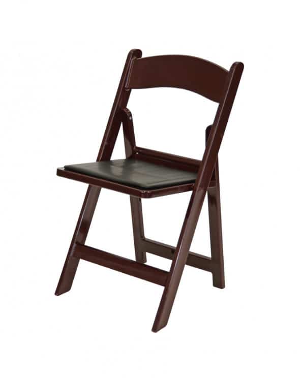 Mahogany Folding Garden Padded Folding Chair