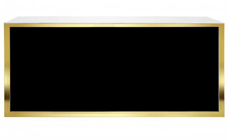 Bar Gold Black Acrylic White Top