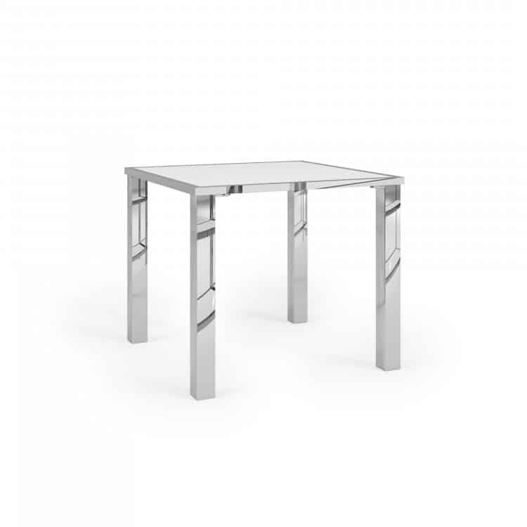 Bowery Table - Stainless - Polished Legs (36 X 36)