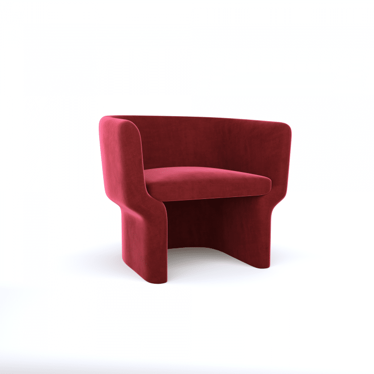 Cachet Club Chair - Crimson Velvet Skin