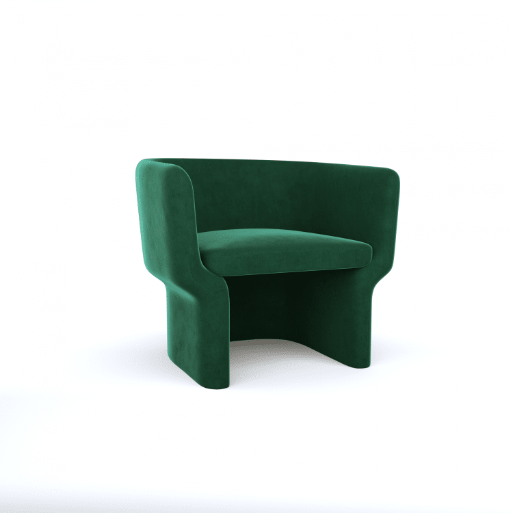 Cachet Club Chair - Emerald Velvet Skin