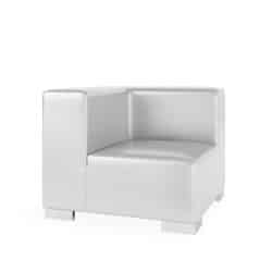 Mondrian Corner - Silver Faux Leather