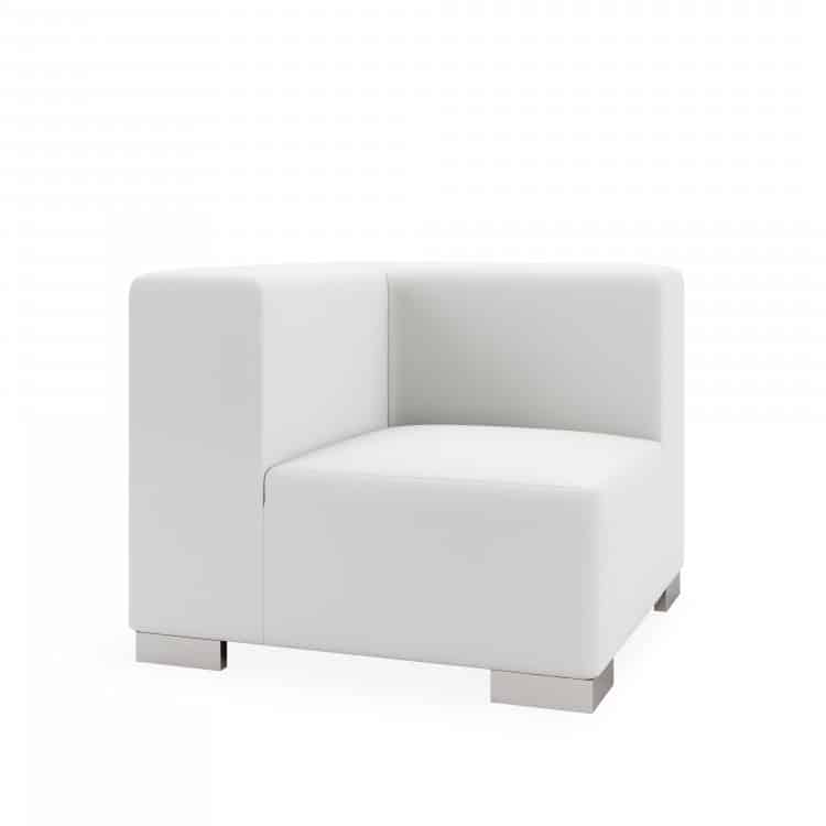 Mondrian Corner - White Faux Leather