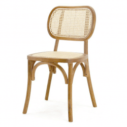 Wood Rattan Chair - Natural