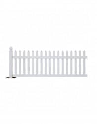 Portable Vinyl White Picket Fence 10'