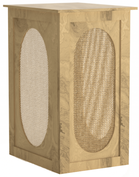 Natural Wood Rattan Pedestal