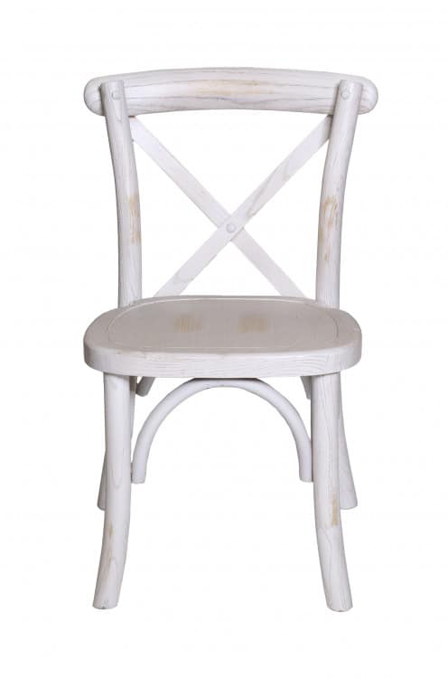 White Resin X Back Chair Children