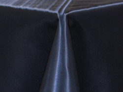 Navy Poly Satin Linen