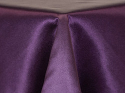 Plum Poly Satin Linen