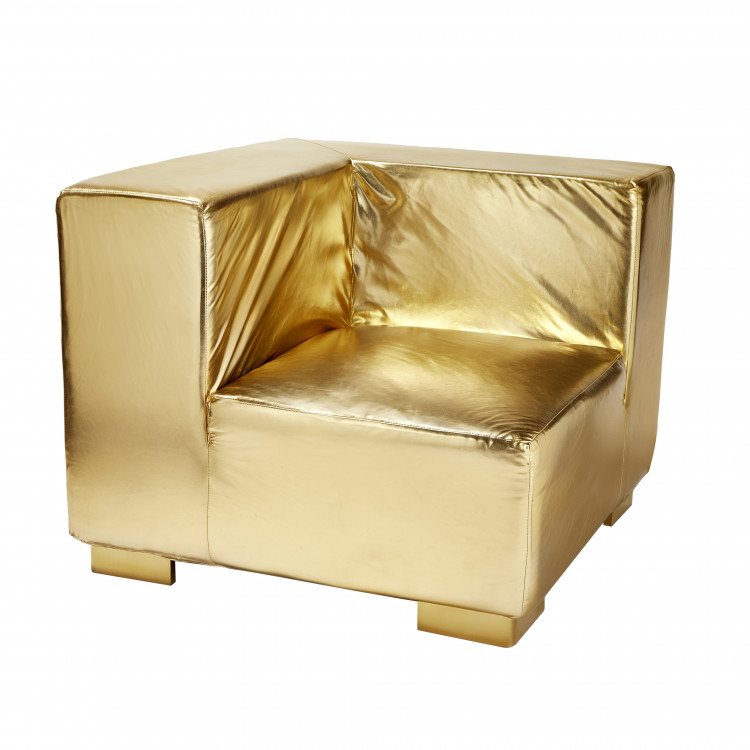 Mondrian Corner - Gold Faux Leather