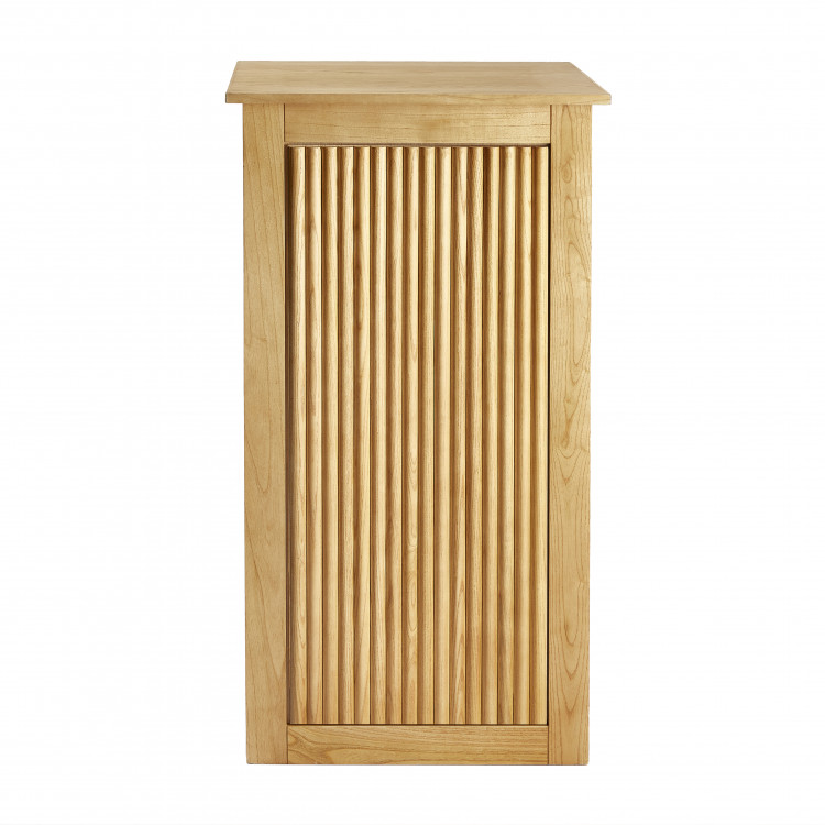 Natural Wood Ribbed Pedestal