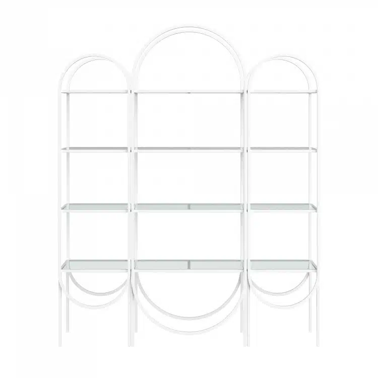 White Round Arch Display Shelf