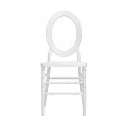 White O Back Chair