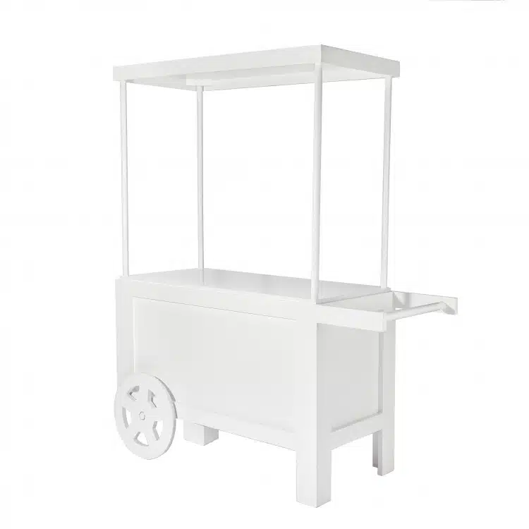 White Candy Display Cart/Wagon