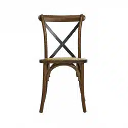 Wood Antique X Cross Back Chair