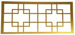 6ft French Window Front Gold (GW)