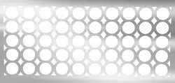 Pattern Front Bar Silver Frame, White Acrylic 8'