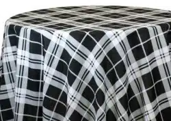Harry's Black Plaid Tablecloths