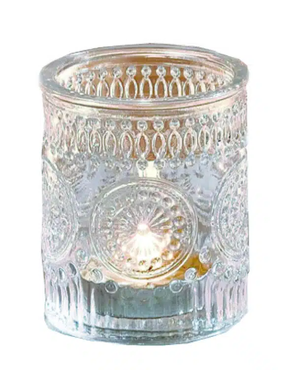 Vintage Clear Votive Candles Holder